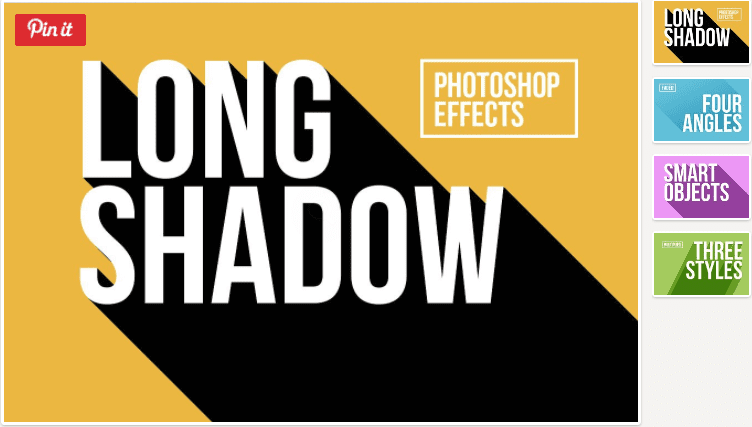 Long Shadow Photoshop Effects (2017)