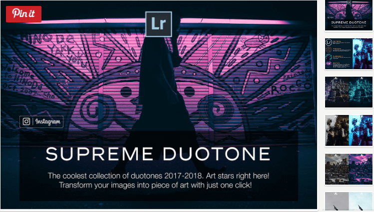 100  Duotone Lightroom Presets (2018)
