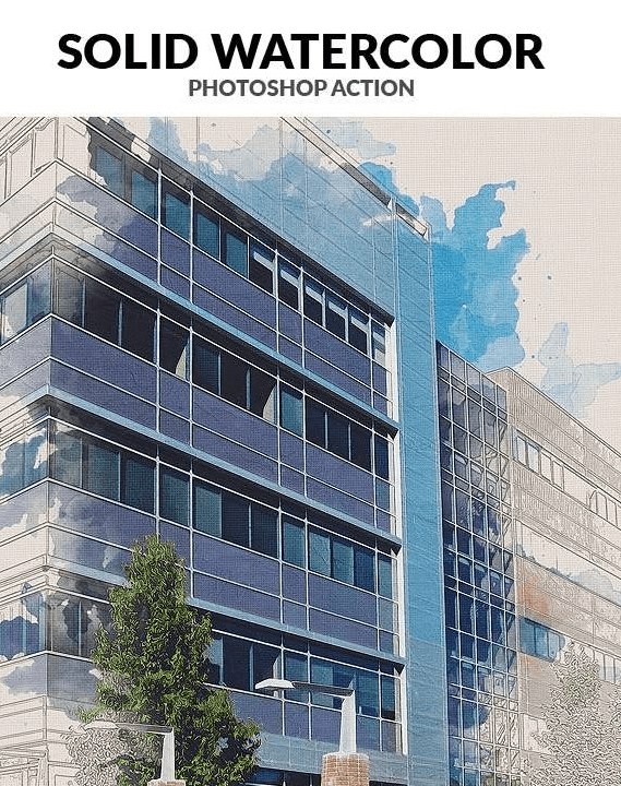 Solid Watercolor Photoshop Action (2018)