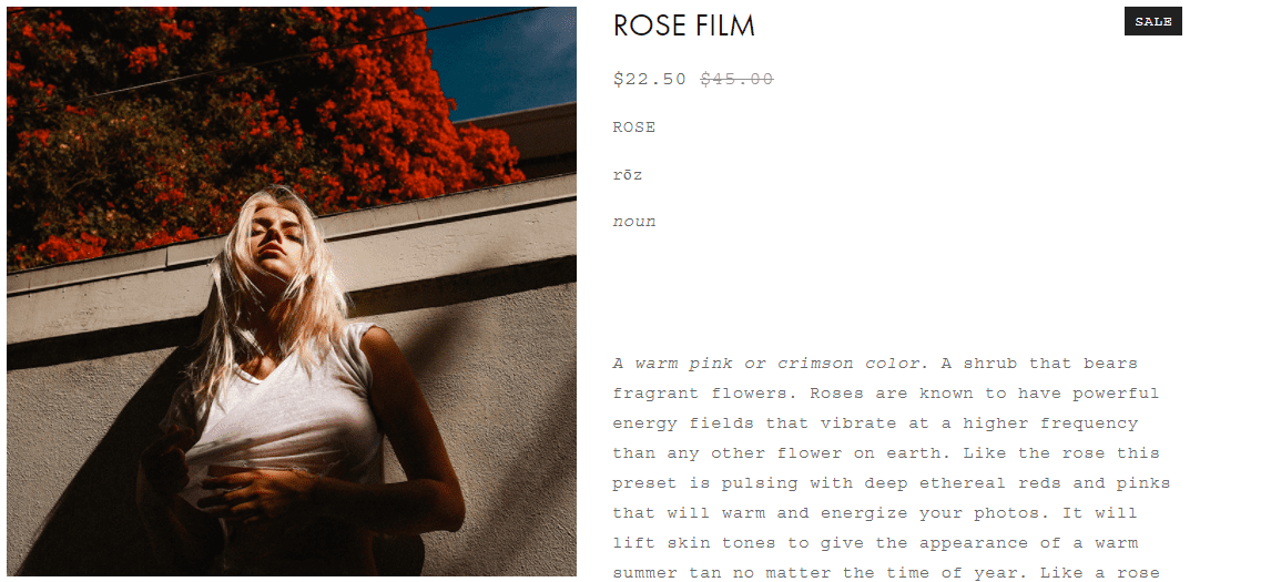 ROSE FILM Lightroom Presets (2018)