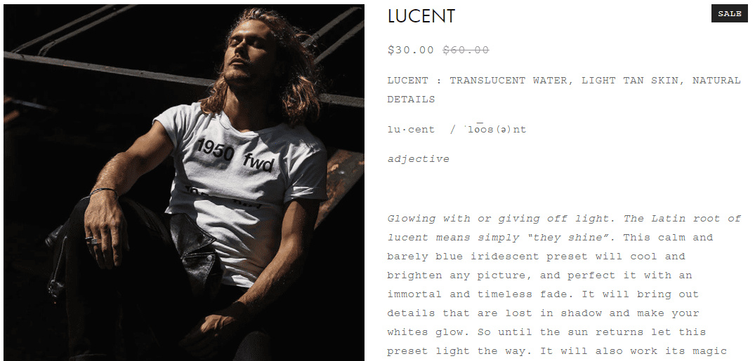 LUCENT Lightroom Presets - Keith (2018)