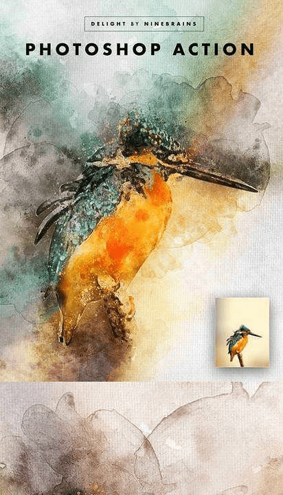 Delight Watercolor Photoshop Action (2018)