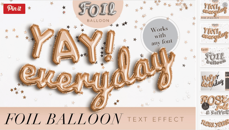 Foil Balloon Text Effect Action (2018)