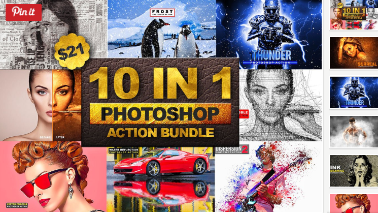 10 in 1 Photoshop Action Bundle 2 (2018)