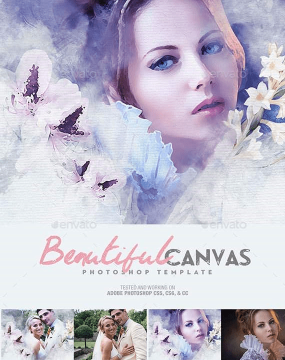 Beautiful Canvas Photoshop Template (2018)