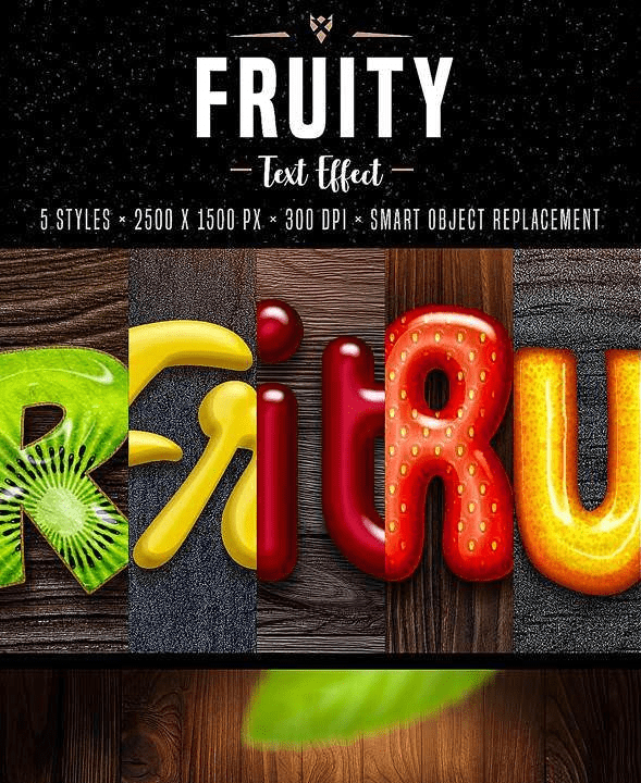 Fruit Text Effects for Photoshop (2018)