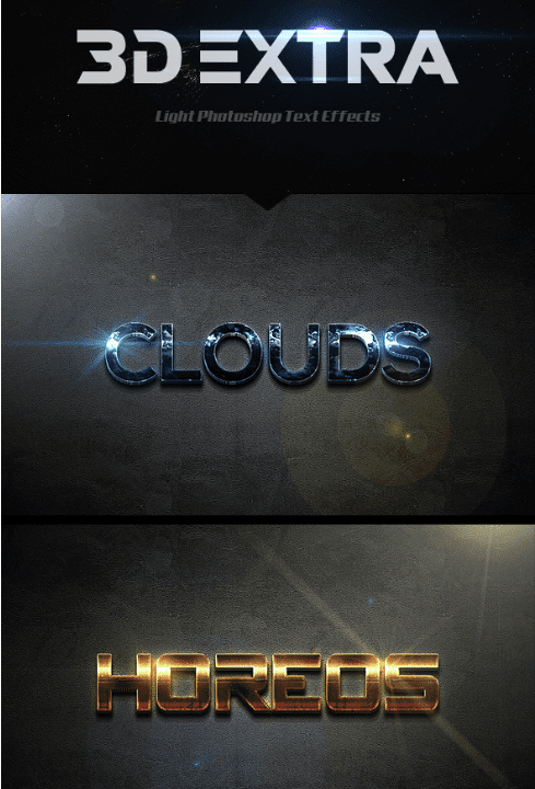 3D Extra Light Text Effects Vol.3 (2016)