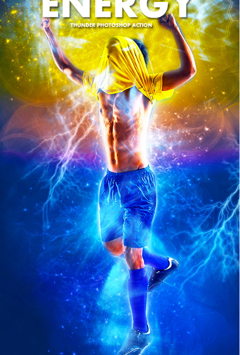 Energy Thunder Photoshop Action (2017)