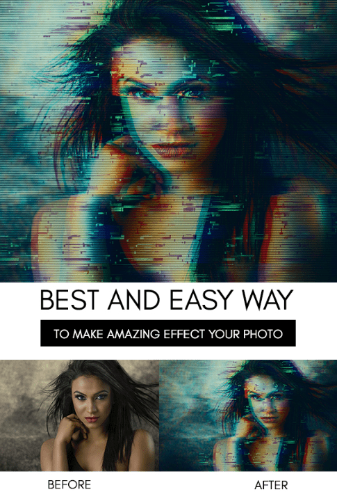 Glitch Distortion :: Photoshop Action (2018)