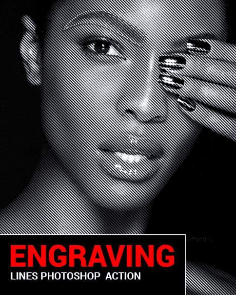 Engraving Lines Photoshop Actions (2018)