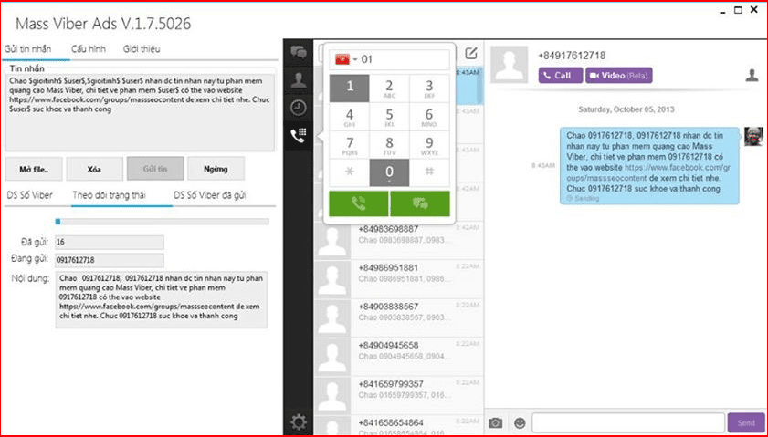 [Crack] MASS VIBER ADS - спамер сообщений посредством вайбера.