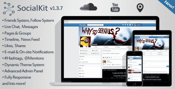 [Codecanyon] SocialKit - Social Networking Platform v.1.3.7