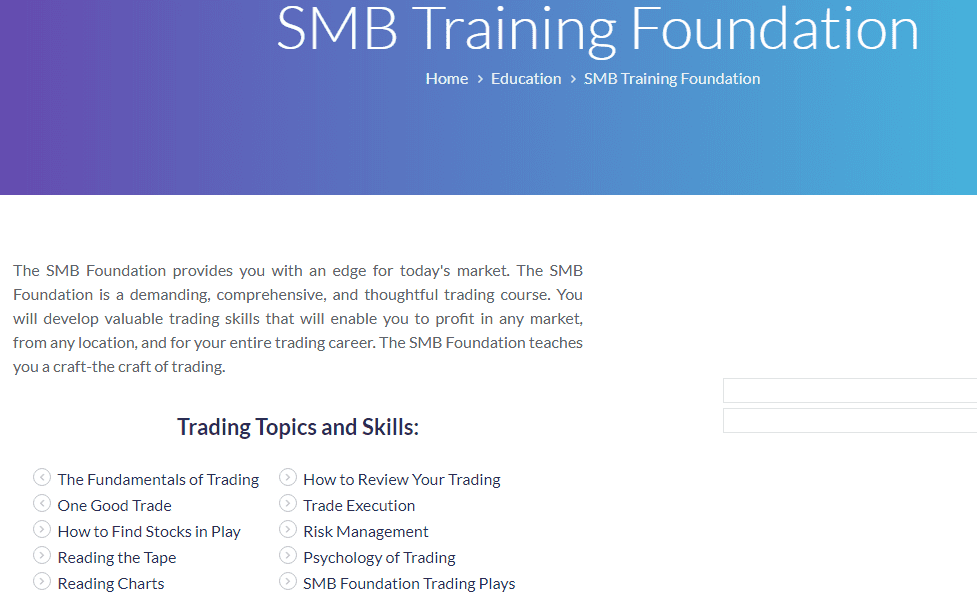 SMB training foundation program 2016
