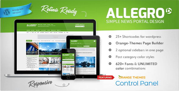 [WP] Allegro тема от themeforest