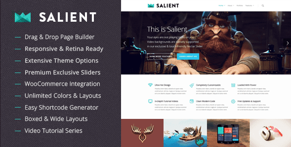[WP] Salient - Premium тема для WP от Themeforest