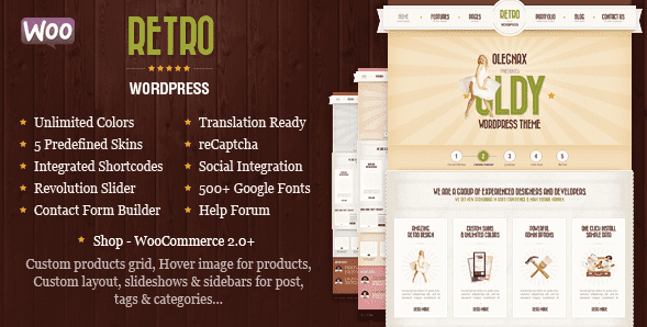 [WP] Retro - Premium Vintage премиум тема для Wordpress от Themeforest