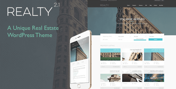 [WP] Realty v2.1 – Unique Real Estate - Шаблон для агентства недвижимости