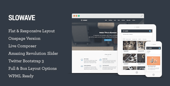 [WP] Slowave v.1.1.1 – Multipurpose Responsive WordPress Theme