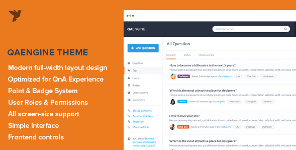 [WP] QAEngine v 1.6 - Вопрос и Ответ, тема для WordPress