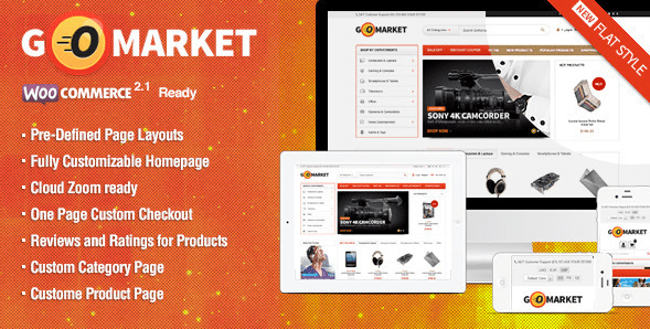 GoMarket v1.1.8 - WooCommerce-тема уровня супермаркета для Wordpress