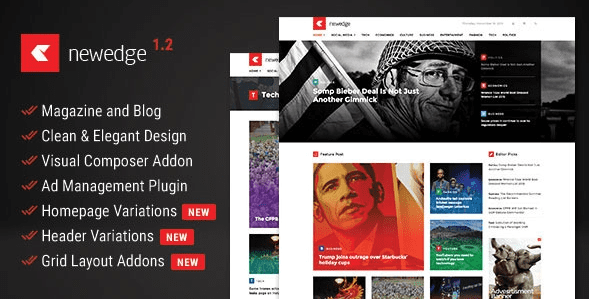 NewEdge v1.0 - премиум тема разработанная для информационных сайтов WordPress