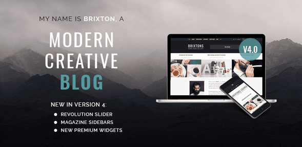 Brixton v4.0.3 - подходит для любого личного блога дизайнера