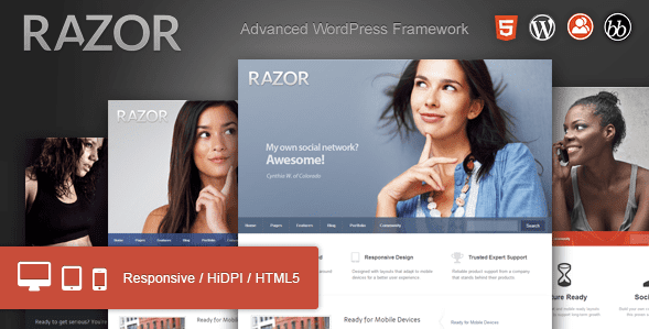 Razor – WordPress, BuddyPress and bbPress шаблон