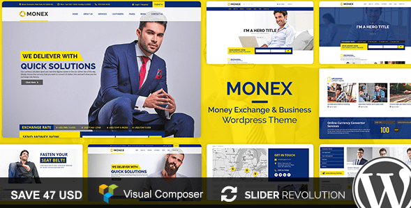Monex 1.1 - Тема для обмена валюты и финансов для WordPress