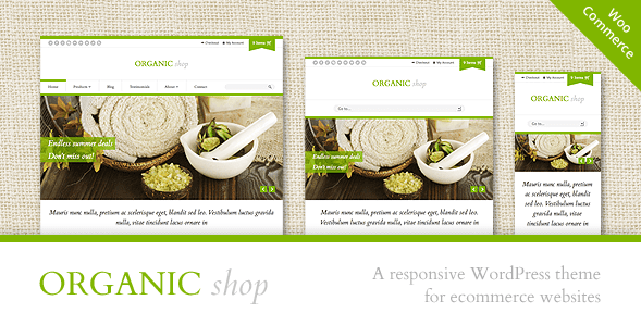 Organic Shop v2.6.7 — адаптивный WooCommerce WordPress шаблон