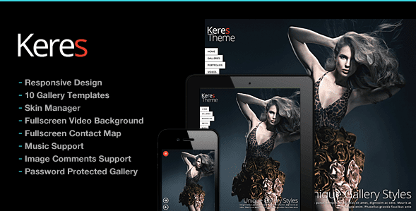 Keres v2.6 – полноэкранная фото WordPress тема