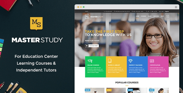 MasterStudy v1.6.1 - шаблон сайта Центра образования и обучения для WordPress