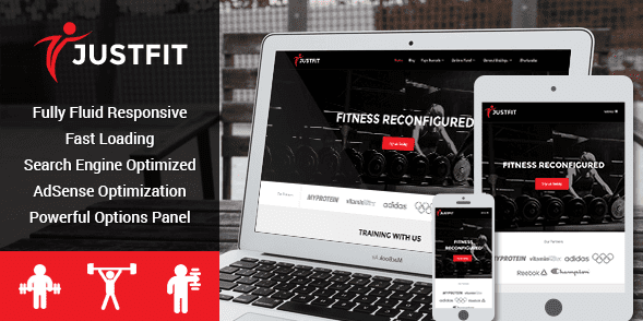 JustFit v1.3.2 - спортивный шаблон для WordPress