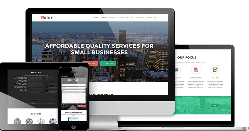 Zerif-Pro 1.8.4.7 - Отзывчивая премиум тема Wordpress