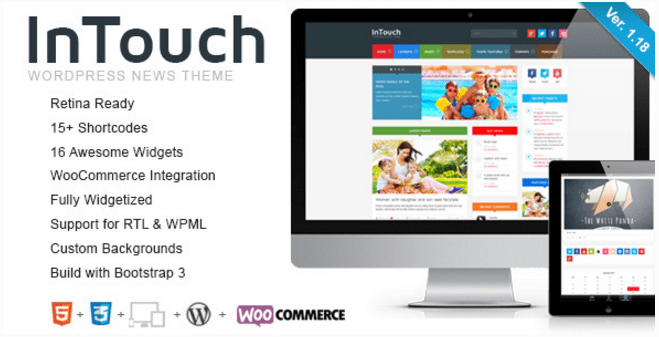 InTouch v1.18 - Retina отзывчивая тема для WordPress
