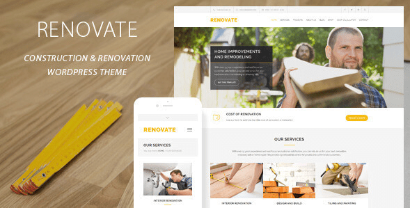 Renovate v3.8.1 — строительство WordPress шаблон