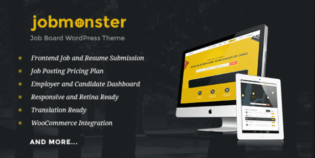 Jobmonster v4.3.2 – Тема WordPress для поиска работы