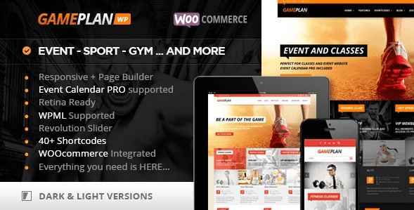 Gameplan v1.5.14 - спортивный шаблон для WordPress