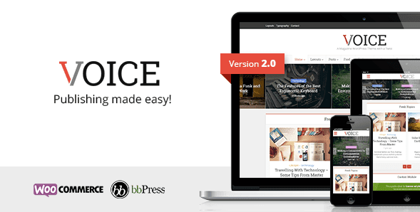 Voice v2.9.1 — новостной / журнальный WordPress шаблон