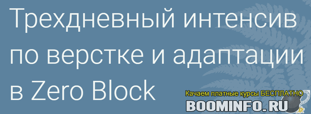 [Максим Ширко] Продвинутая верстка и адаптация сайтов под мобильные устройства в Zero Block (2019)