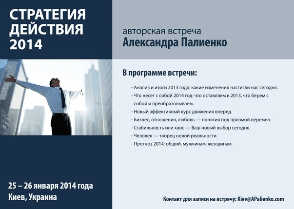 Стратегия действия - Палиенко (2014)