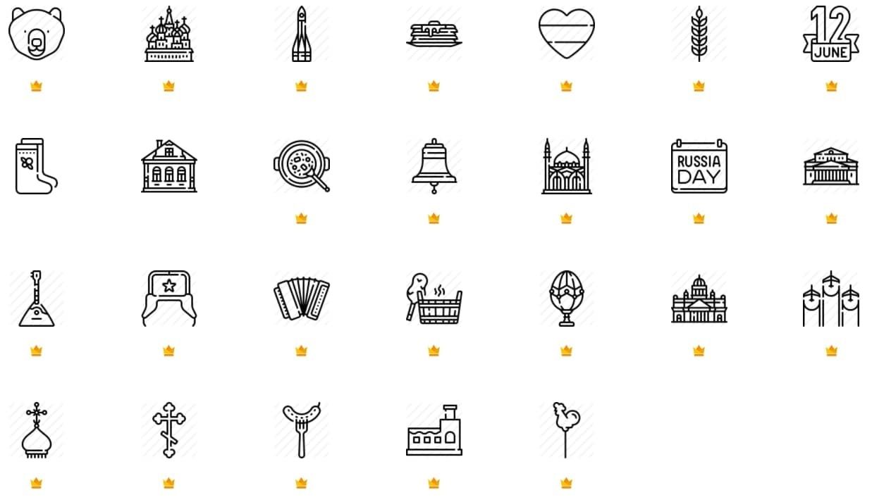 [Flaticon] Icon Pack: Russia - Lineal 50 icons (2021)