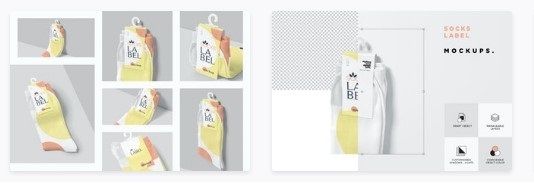 [Elements.Envato] Socks Label Tag Mockups (2021)